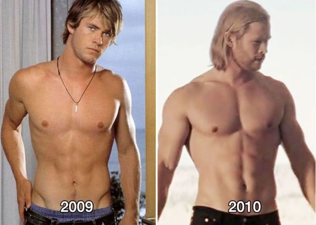 La transformación física de Chris Hemsworth