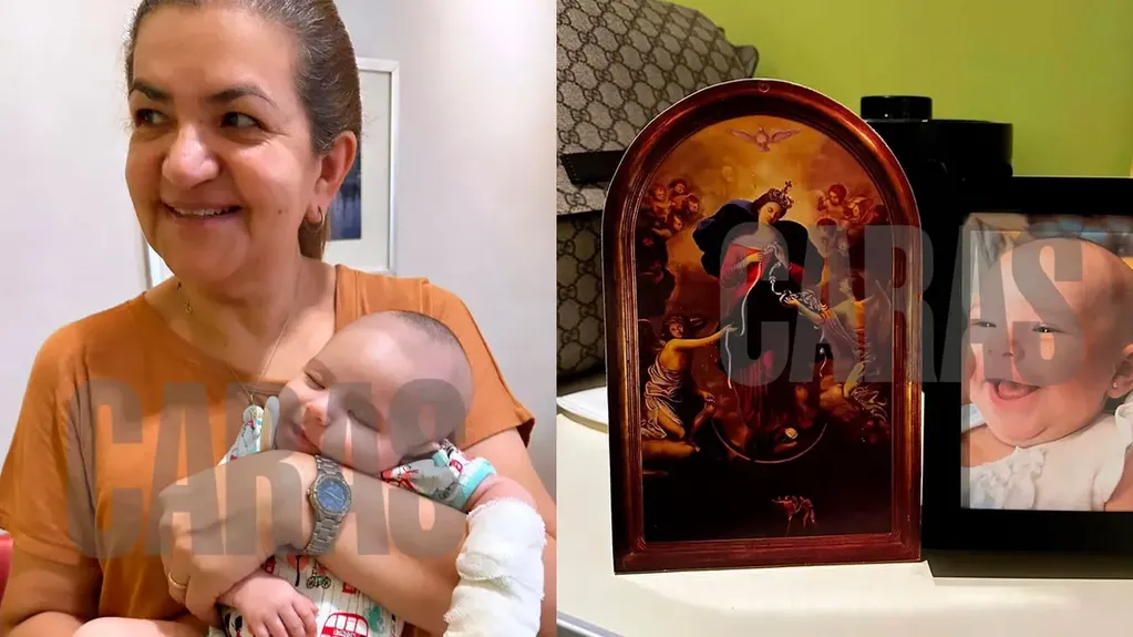 Graciela Báez Sosa fue a visitar a la beba de Barby y Burlando. (Revista Caras)