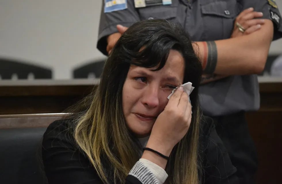 Karen Oviedo, conocida como "la envenenadora de Guaymallén", durante el juicio celebrado en el Polo Judicial por doble homicidio. / Foto: Prensa Poder Judicial de Mendoza