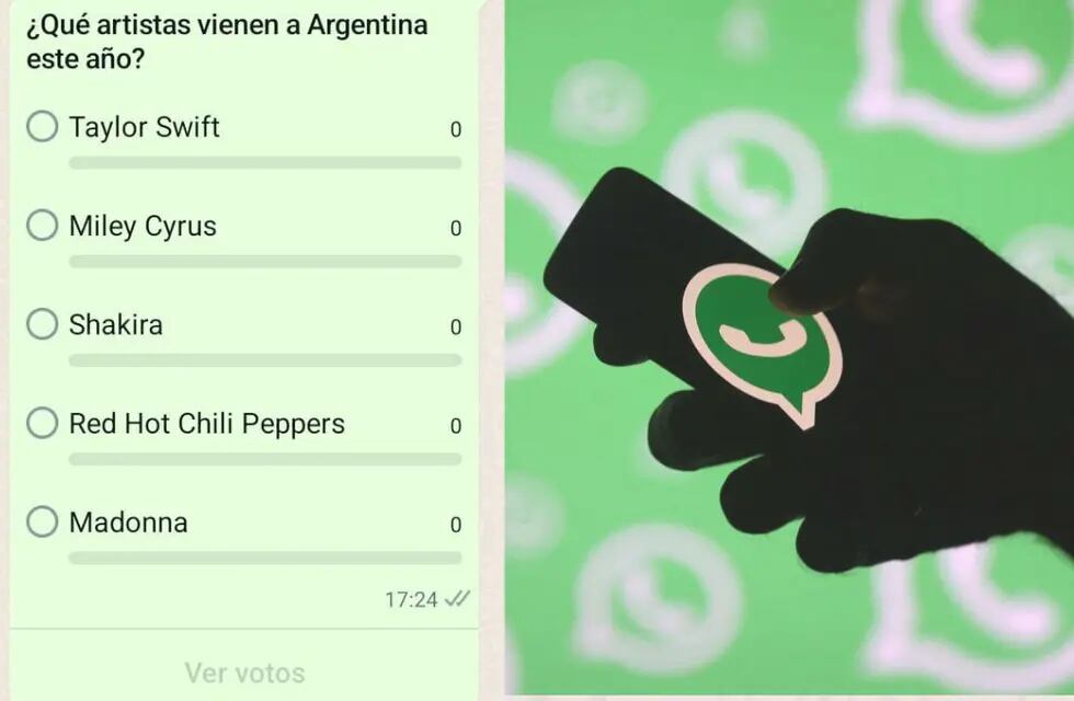 WhatsApp habilitó encuestas para hacer predicciones sobre qué artistas musicales deberían visitar Argentina en 2023.