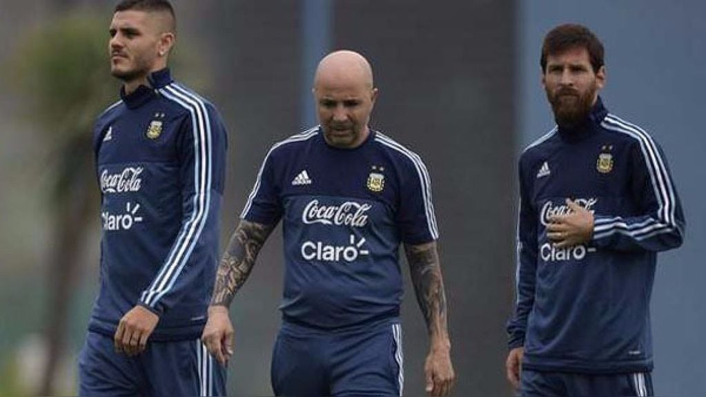 Icardi, Sampaoli y Messi en una conflictiva Selección Nacional