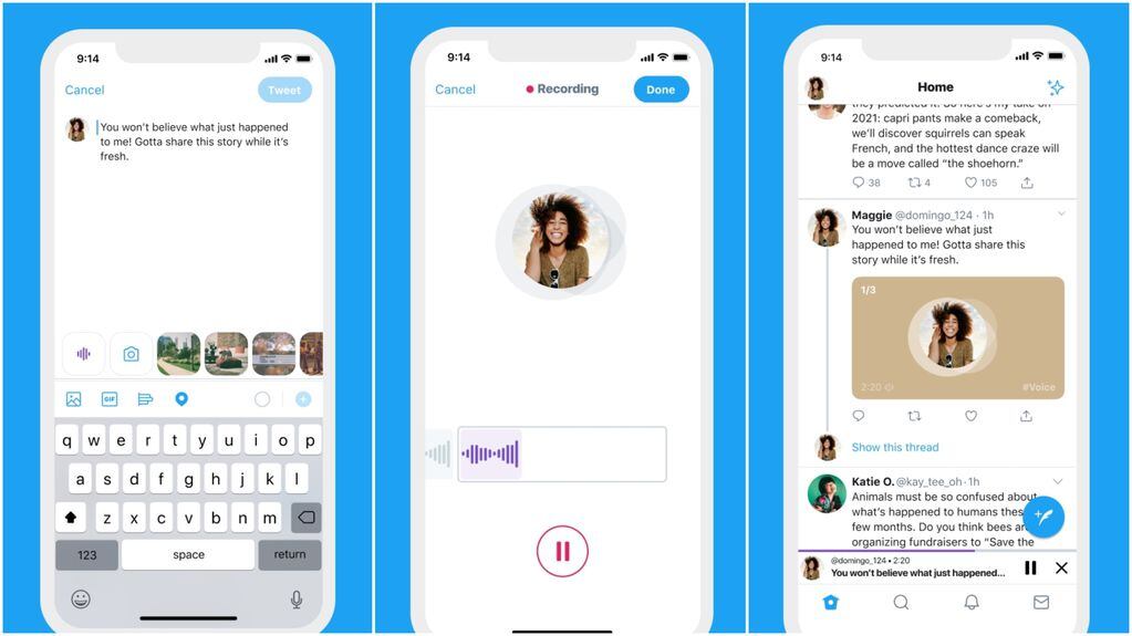 Twitter permitirá que sus usuarios compartan mensajes de voz como en WhatsApp.