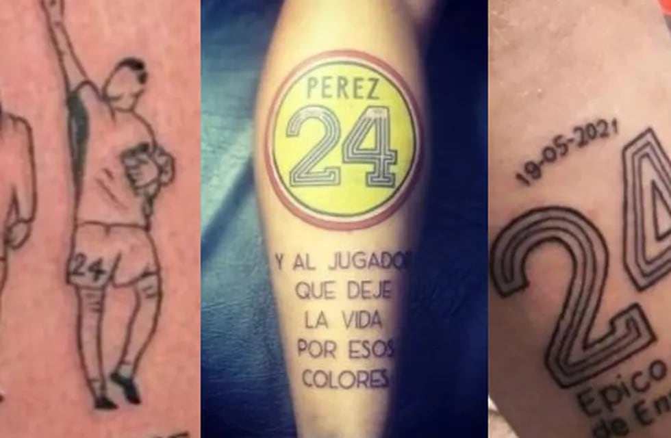 Imágenes de Enzo Pérez el elegido por los hinchas para tatuarse, tras el histórico partido donde el mendocino tuvo que jugar en el arco.