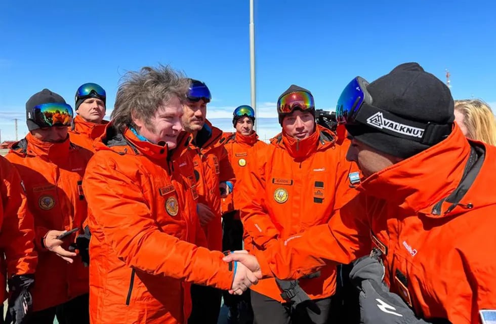 El Presidente Milei en la Antártida.