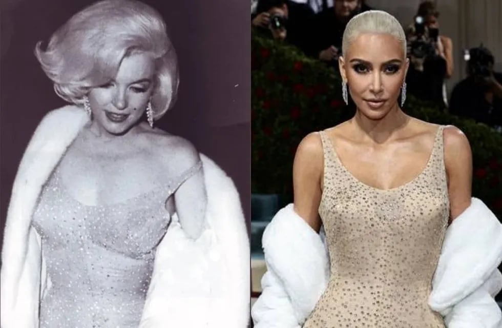 Kim Kardashina usó el vestido de Marilyn Monroe en la Met Gala 200. Denuncian daños en la prenda.