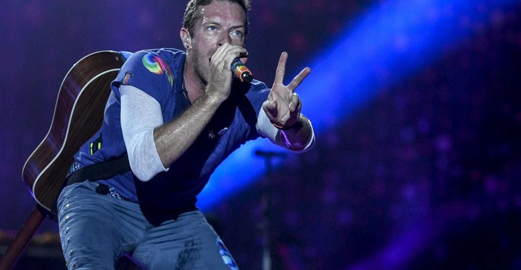 Chris Martin, líder de la banda inglesa Coldplay.