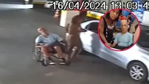 Apareció un video que muestra cómo la mujer llegó al banco con el cadáver de su tío