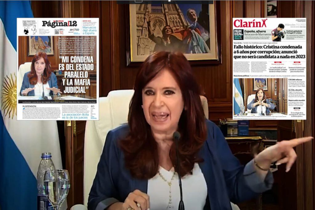 Cristina Kirchner fue condenada. Tapas de los diarios.