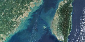 Satellite views of Taiwan Straight