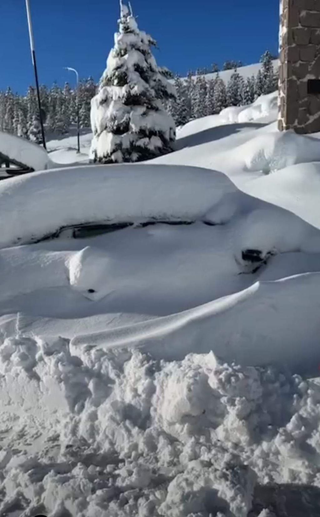 En 8 horas cayó un metro de nieve en Las Leñas y cubrió a todos los autos: dónde se puede esquiar. Foto: Municipalidad de Malargüe