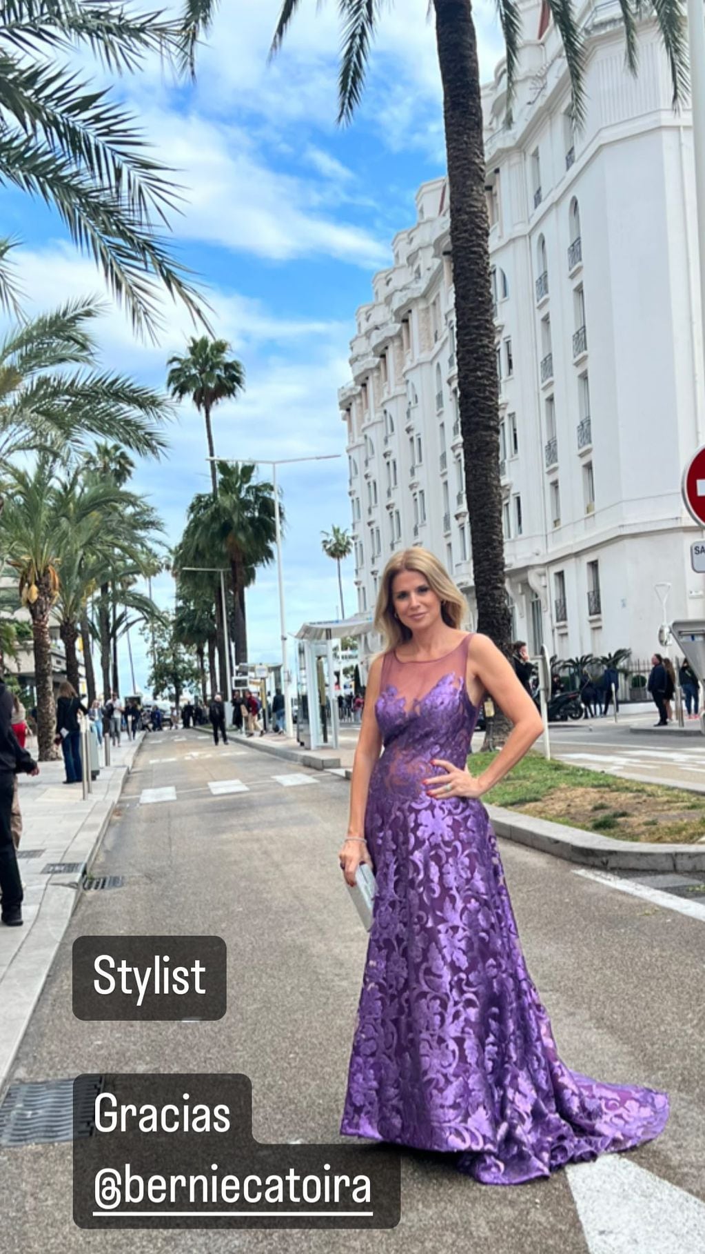 Flavia Palmiero en el día 1 del Festival de Cannes.