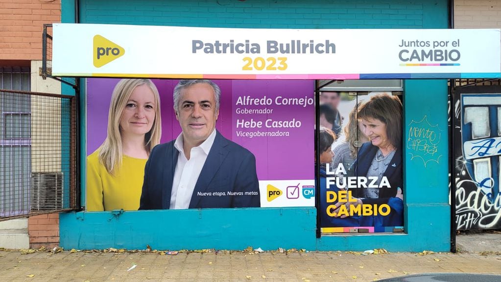 La sede de campaña de Patricia Bullrich en Godoy Cruz. Gentileza