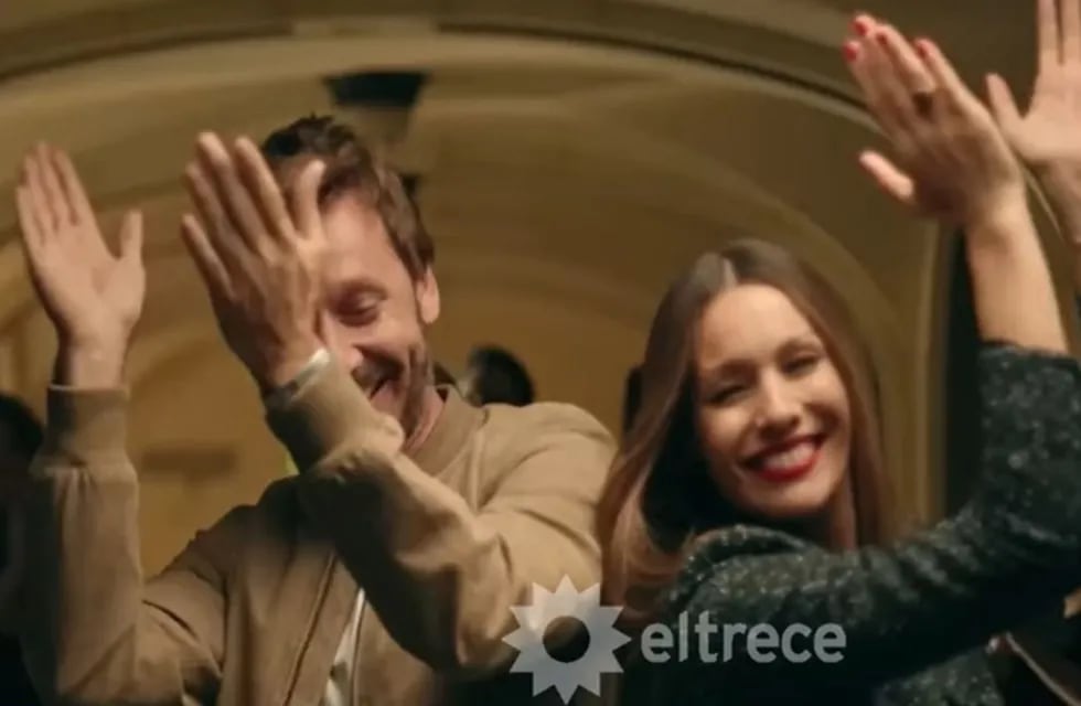 Pampita y Benjamín Vicuña, juntos en un comercial en Chile. Captura de pantalla.
