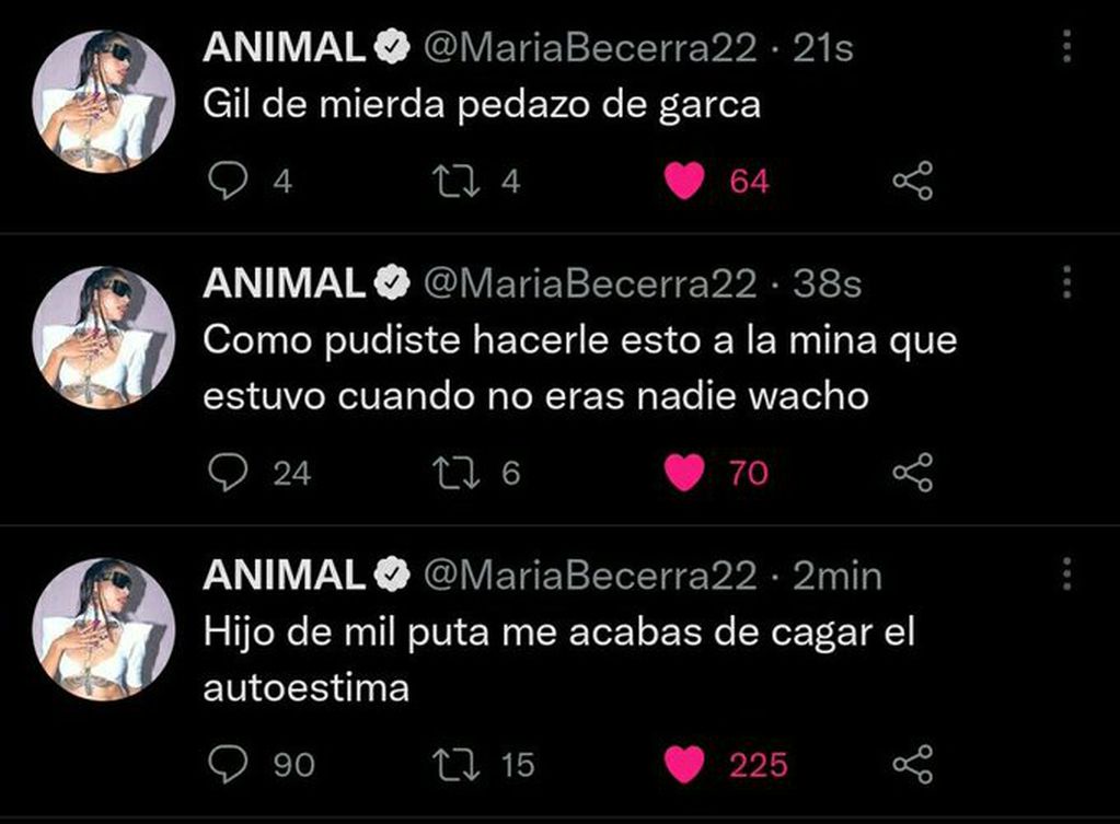 Tweets de María Becerra