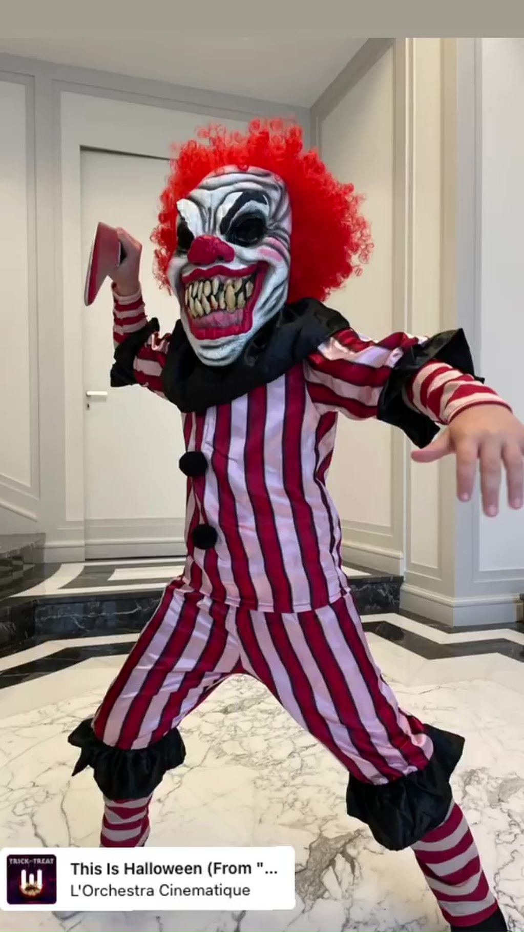 Antonela Roccuzzo publicó la foto de uno de sus hijos disfrazado para Halloween.