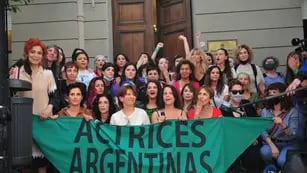 Manifestación del colectivo Actrices Argentinas.