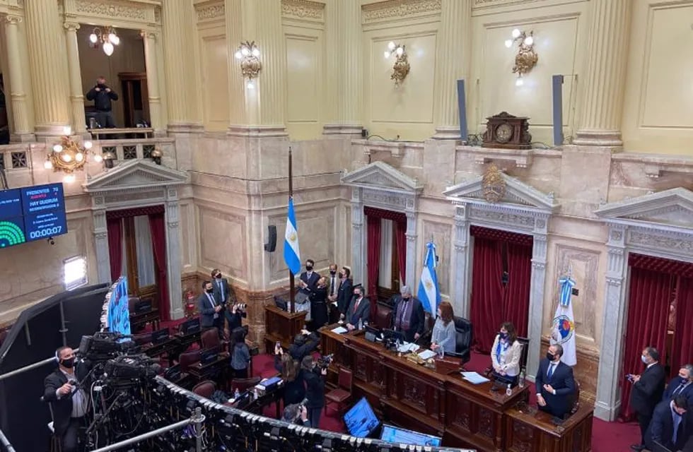 Cámara de Senadores de la Nación. Foto: Clarín.