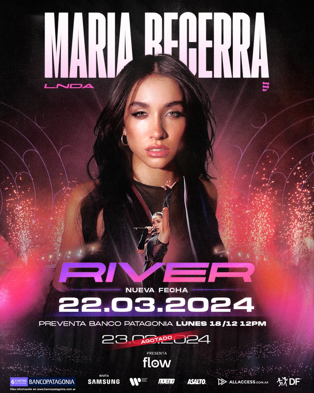 María Becerra anunció su segundo River. (DF Entertainment).