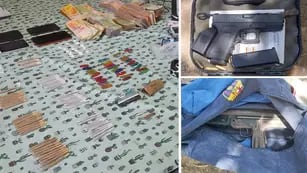 Algunos de los elementos secuestrados en un "quiosco" narco en Los Corralitos. | Foto: Ministerio de Seguridad