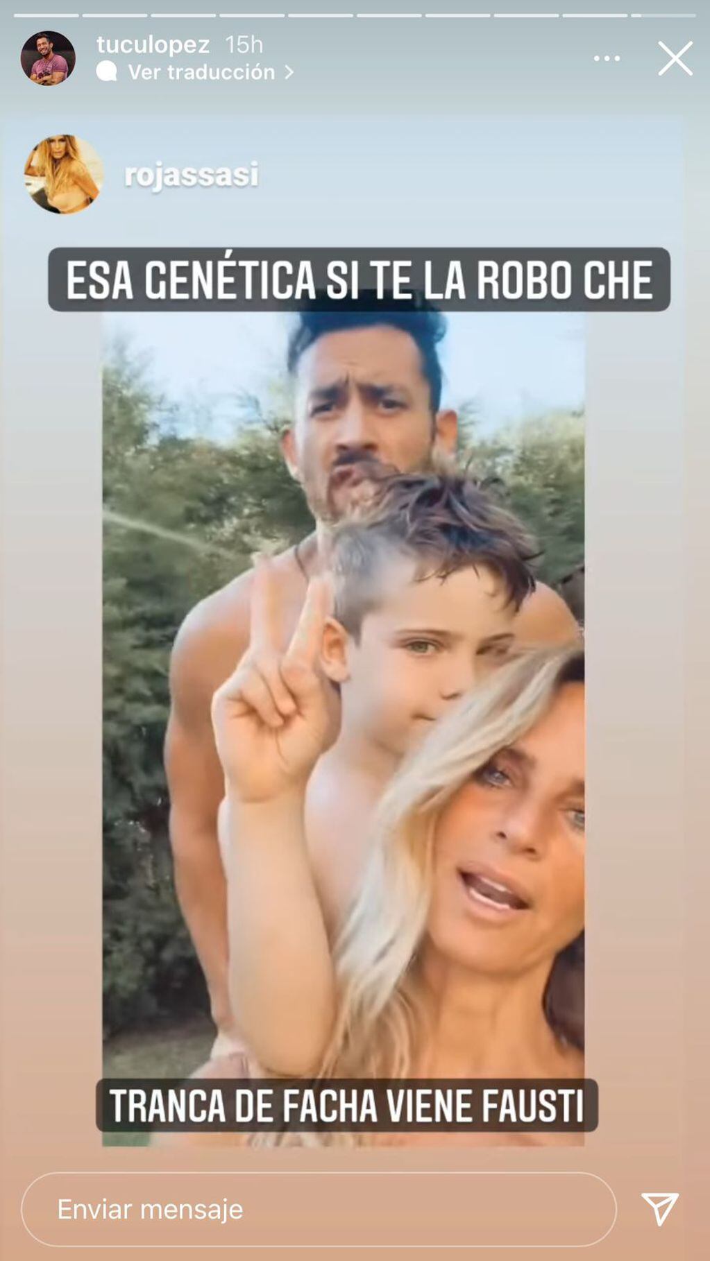 El Tucu López conoció a los hijos de Sabrina Rojas y Luciano Castro.
