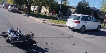 Una motociclista resultó gravemente herida tras un choque en San Rafael