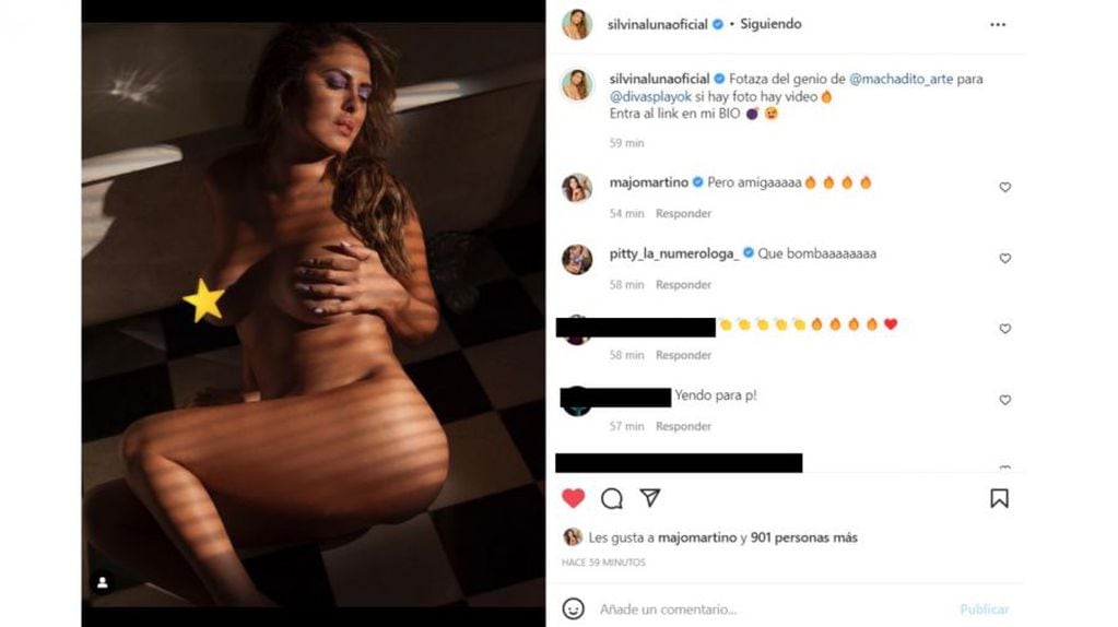 Silvina Luna fue censurada por Instagram al publicar una foto al desnudo