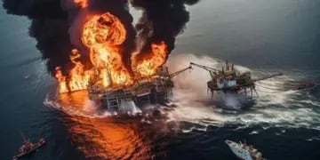 Explotó una plataforma petrolera en el Golfo de México
