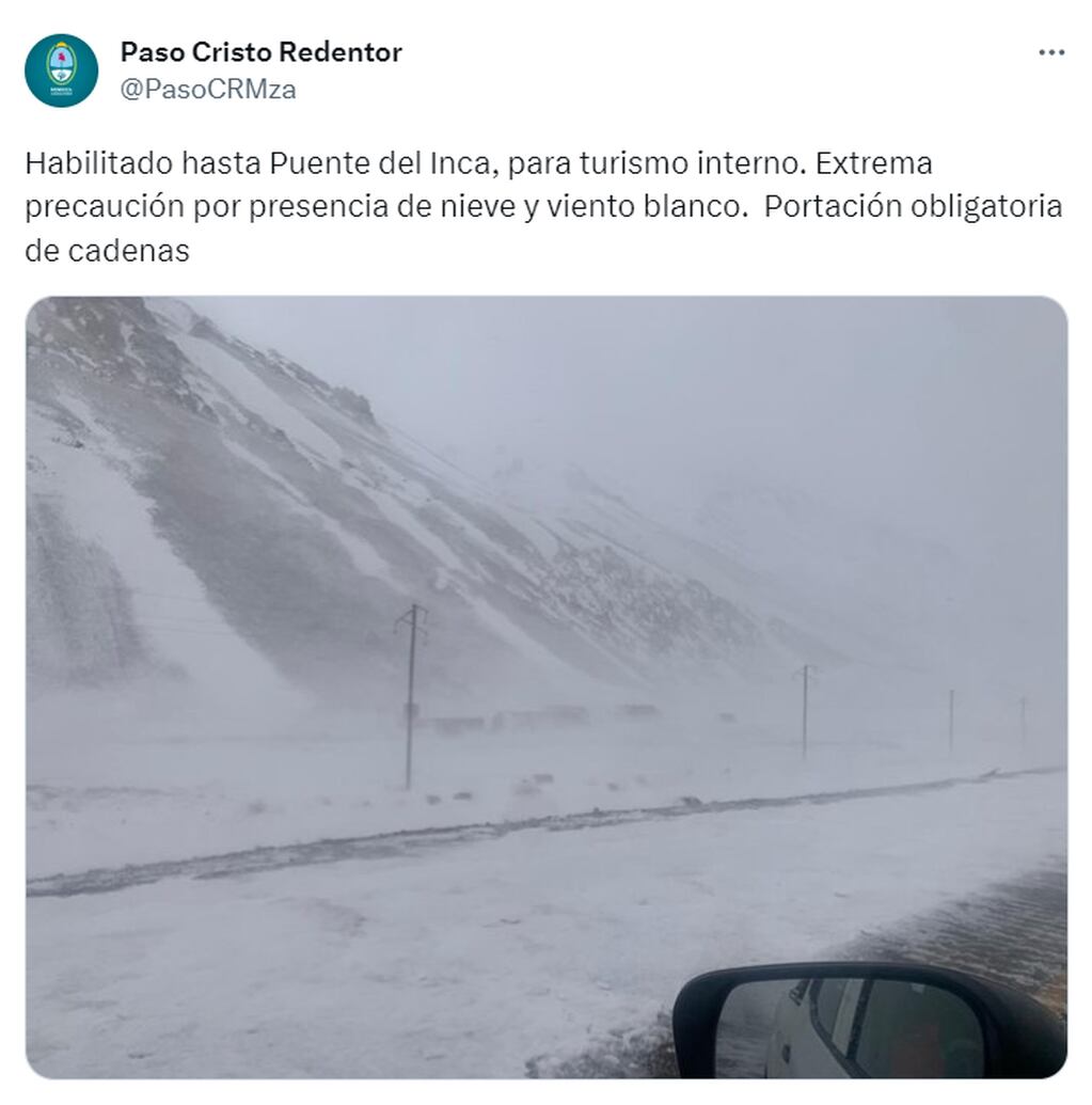 Continúan las nevadas intensas en Alta Montaña - Foto Twitter