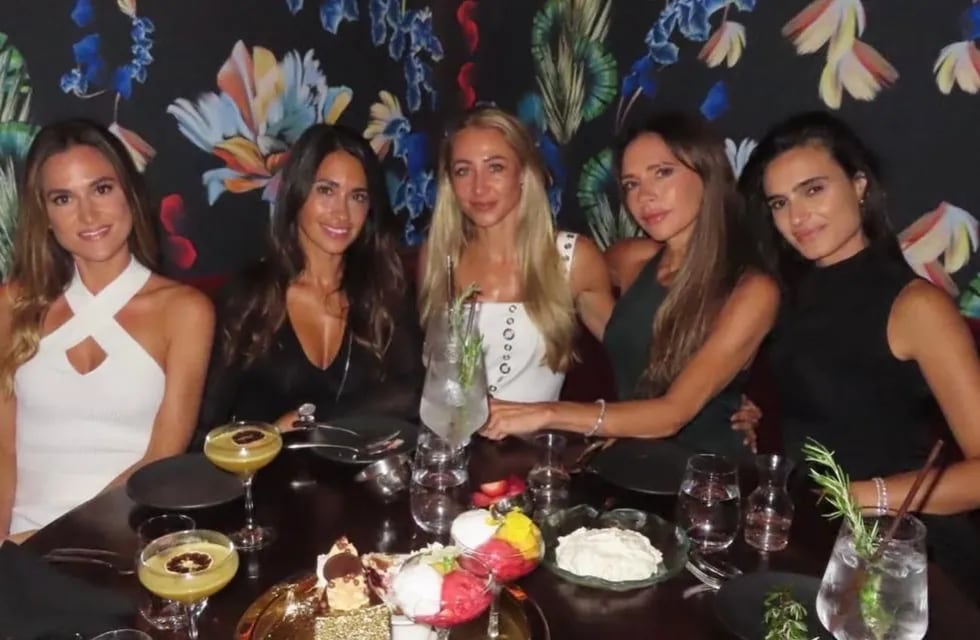 La “noche de chicas” de Antonela Roccuzzo y Victoria Beckham en Miami. Gentileza Instagram.