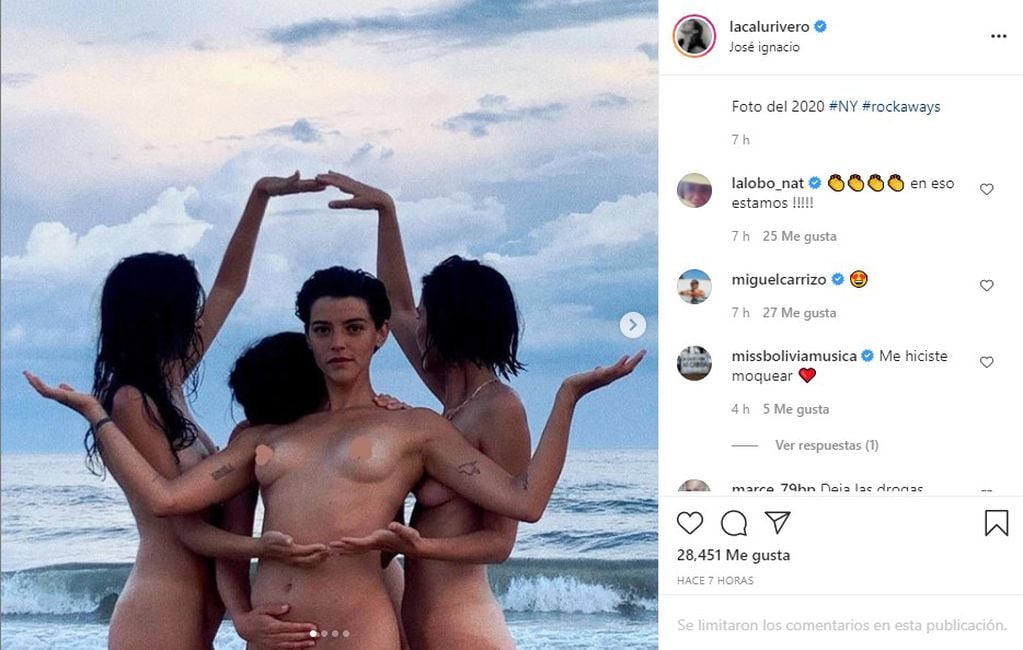 Calu Rivero se mostró completamente desnuda en Instagram.