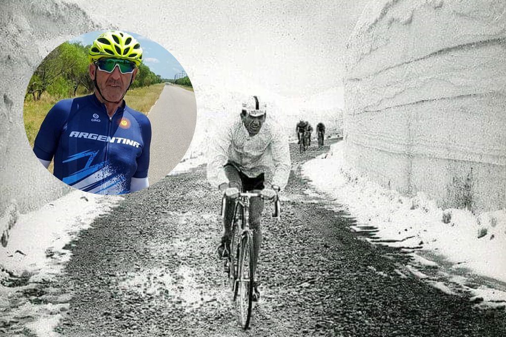 Ramón Sánchez enfrentó un muro de nieve en la Mendoza de 1984 y protagonizó una foto histórica. (Gentileza)