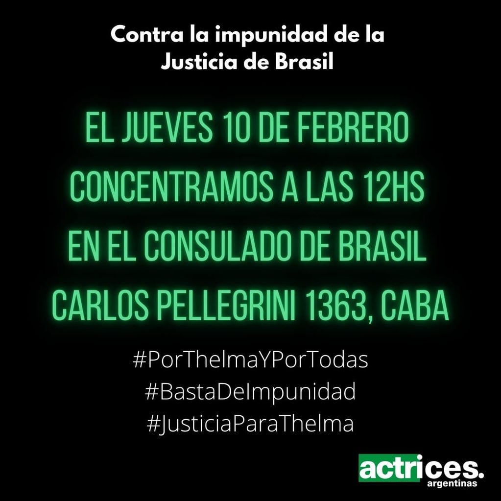 Actrices Argentinas se movilizarán tras el fallo del Tribunal Supremo de Brasil que benefició a Juan Darthés.