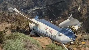 Así quedó el helicóptero que cayó mientras combatía los incendios en la Patagonia