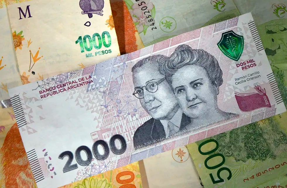 Billete de 2000 Pesos ArgentinosFoto: Orlando Pelichotti