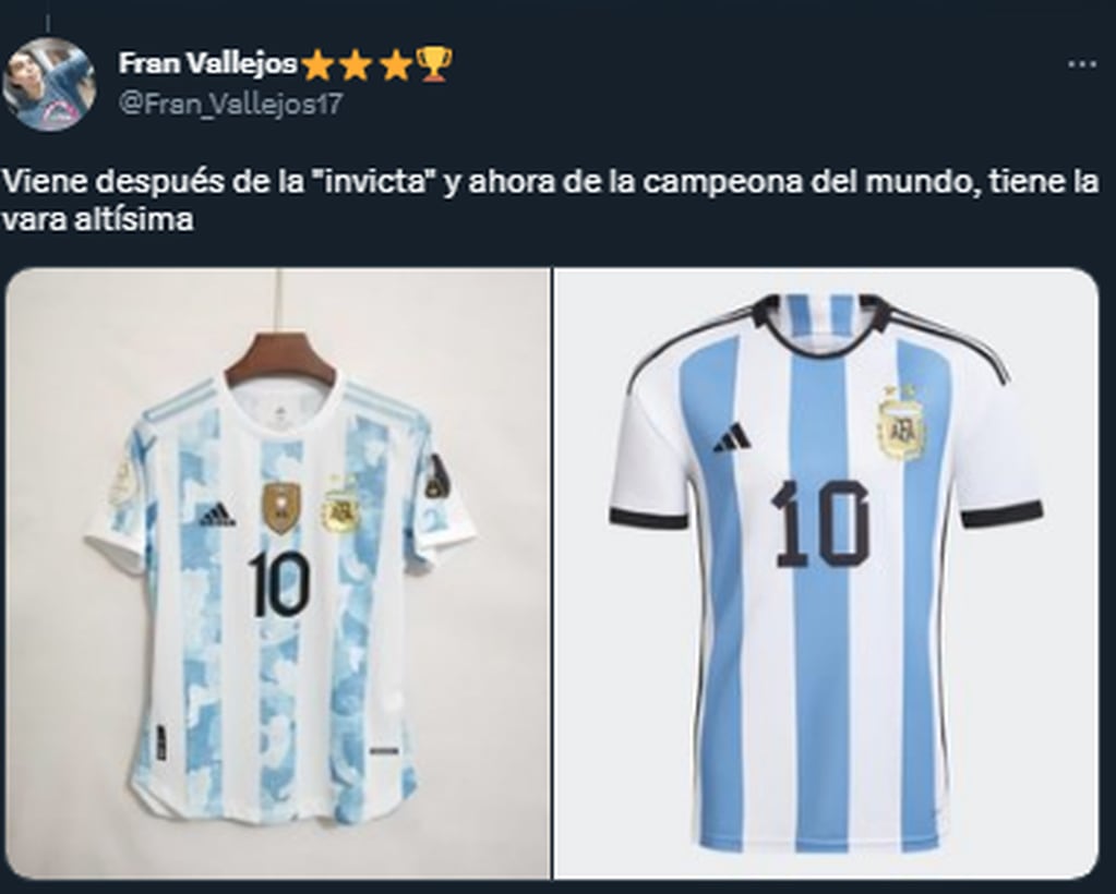La reacción de los usuarios al ver la nueva camiseta argentina