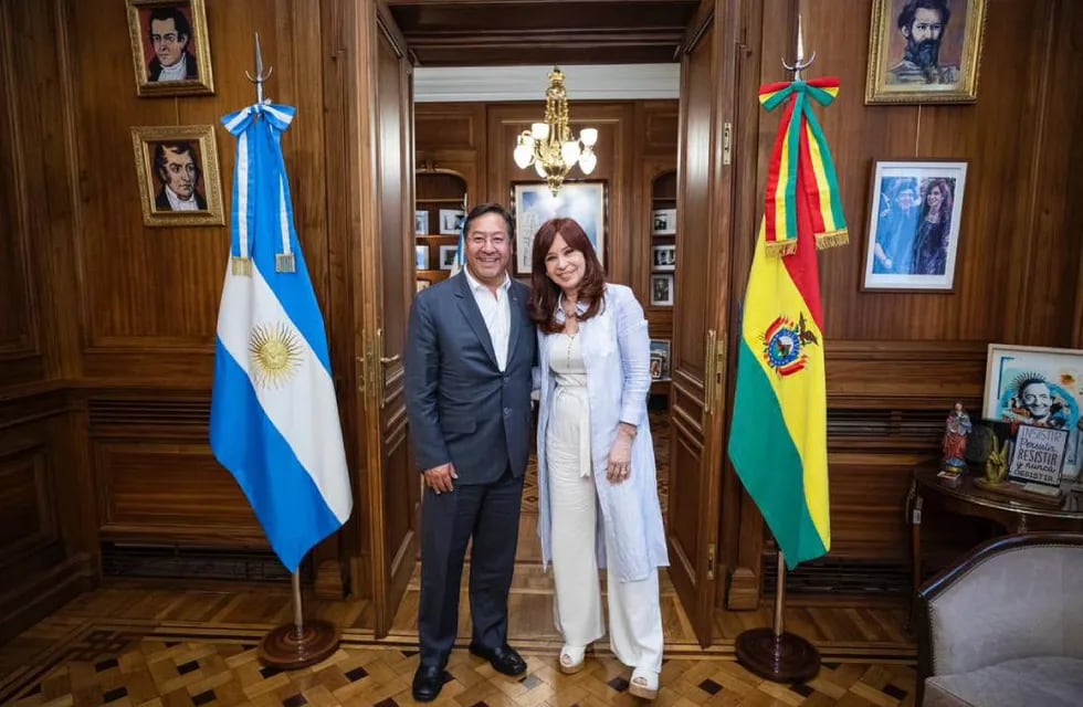 Cristina Kirchner junto a Luis Arce, presidente de Bolivia (Foto: Prensa CFK)