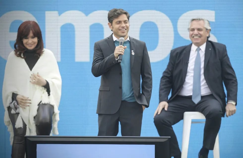 Cristina Fernandez de Kirchner, Axel Kicillof y Alberto Fernández