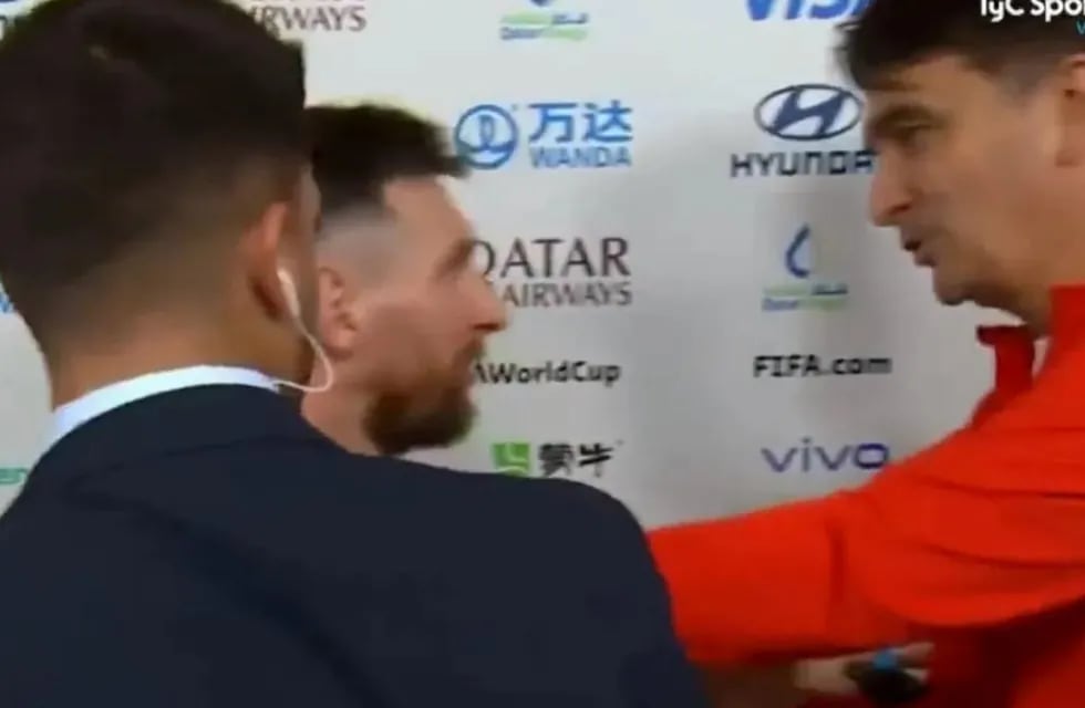 El DT de Croacia interrumpió una entrevista para reconocer a Messi y le deseó suerte para la final. Foto: Web