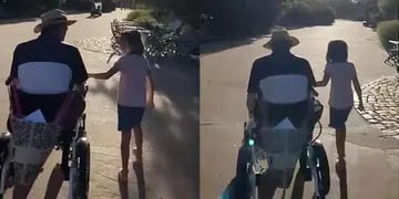 Emotivo video: Esteban Bullrich salió a pasear con su familia y su hija manejó la silla de ruedas