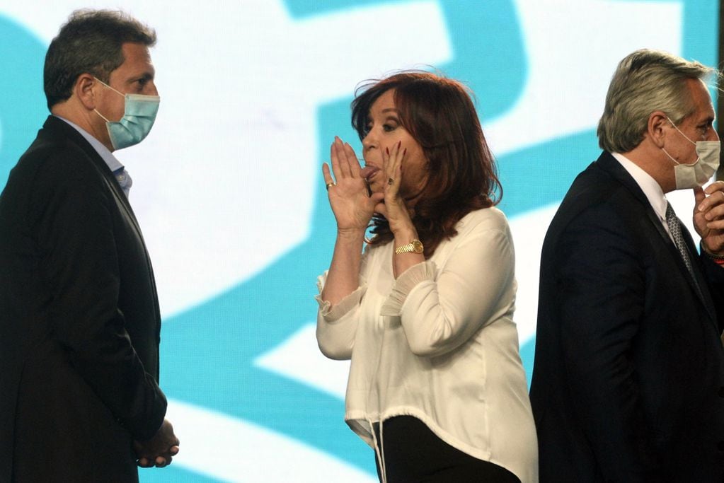 Sergio Massa, Cristina Fernández y Alberto Fernández.