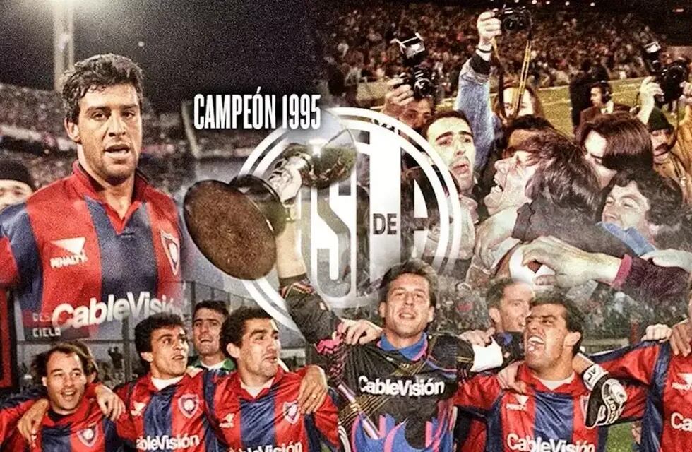 El conjunto de Boedo ganó de forma formidable el  Clausura 1995 y cortó una sequía de 21 años sin títulos y un descenso a la Primera B en el año 1981. / Gentileza