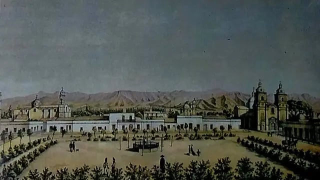 Plaza_de_mendoza_1826.jpg "Plaza principal de Mendoza antes del terremoto de 1861.