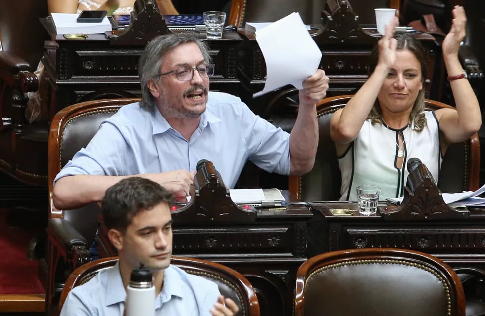 El diputado nacional de Unión por la Patria Máximo Kirchner apuntó hoy contra la ley ómnibus. Gentileza: Noticias Argentinas.