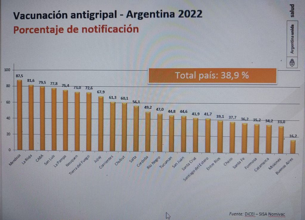 Mendoza es la provincia que más vacunas antigripales colocó del total que recibió en lo que va de 2022.