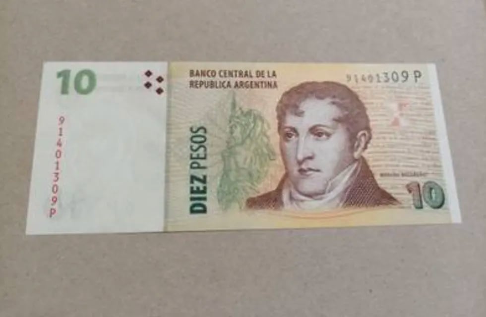 Un error de impresión en billete de 10 pesos argentinos se cotiza alto entre coleccionistas.