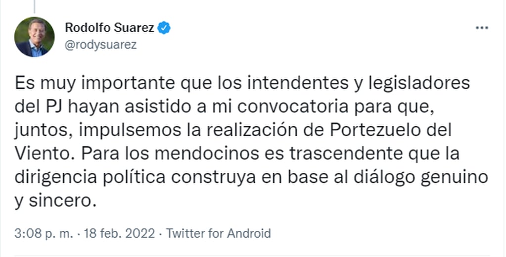 El gobernador Rodolfo Suárez confirmó que iniciará nuevamente el trámite y que cuenta con el apoyo de la oposición.