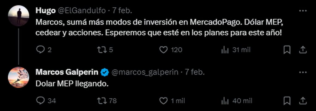 Marcos Galperín anunció que se podrá comprar Dólar MEP en Mercado Pago