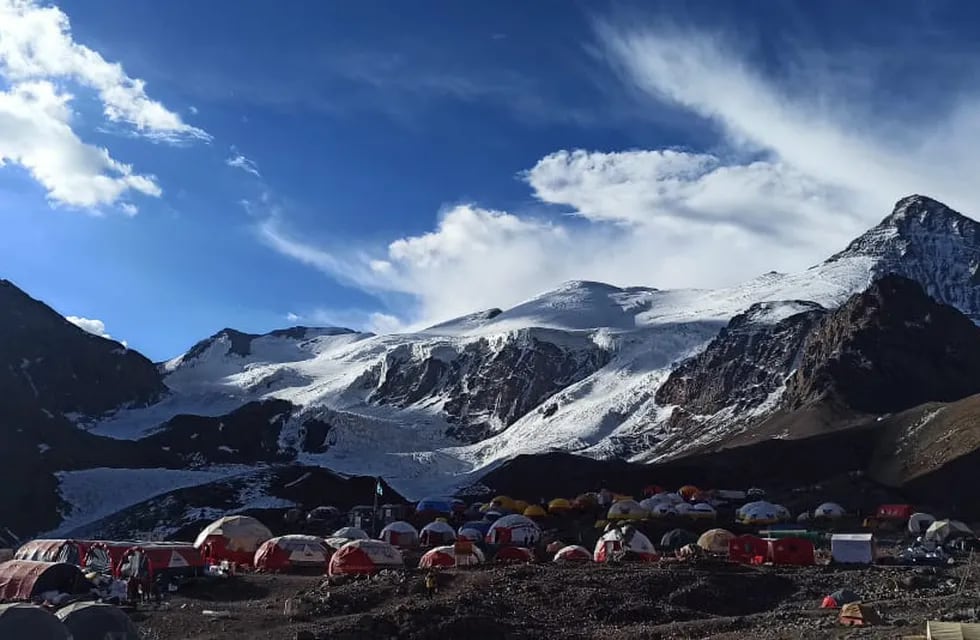 Campamento Plaza de Mulas, a 4300 metros sobre el nivel del mar. (Gentileza)