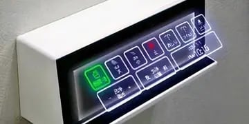 Un sistema de botones holográficos