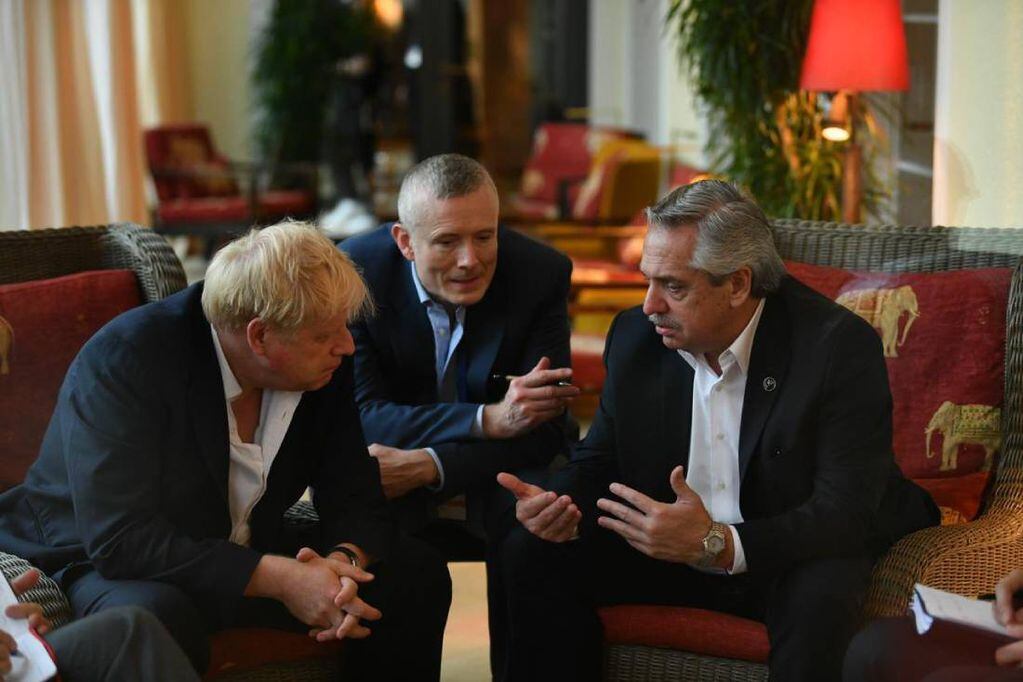 Fernández tuvo una reunión bilateral con el premier británico, Boris Johnson.